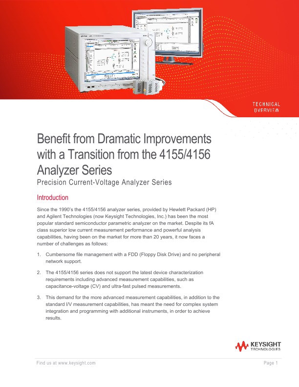 Benefit from Dramatic Improvements with a Transition from the 4155